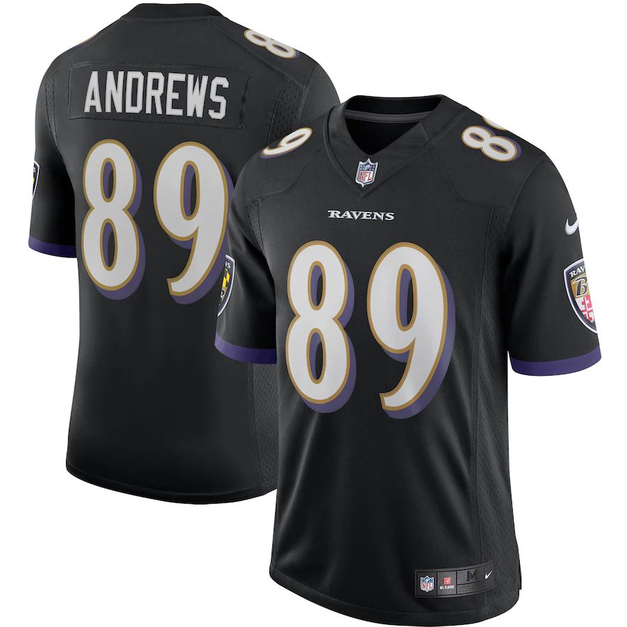 Men Baltimore Ravens 89 Mark Andrews Nike Black Vapor Limited NFL Jersey